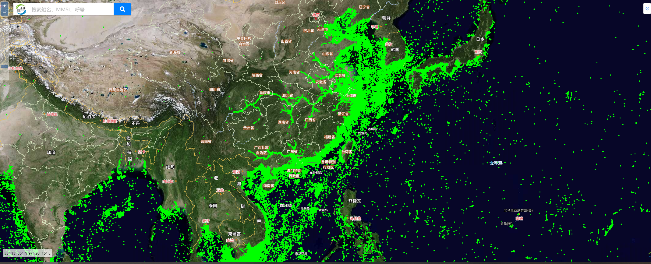 全球AIS船舶实时位置